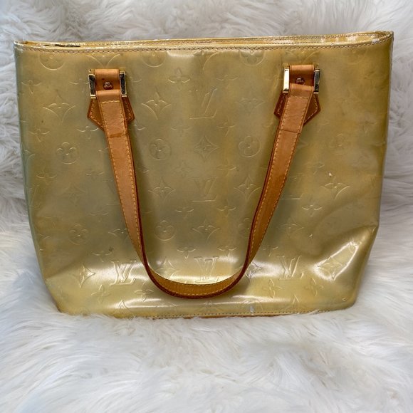 Louis Vuitton Butter Yellow Monogram Houston Vernis Tote - Picture 13 of 13
